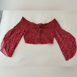 Floral off shoulder top